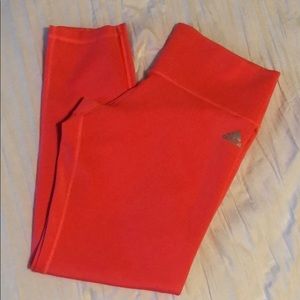 Neon pink adidas leggings